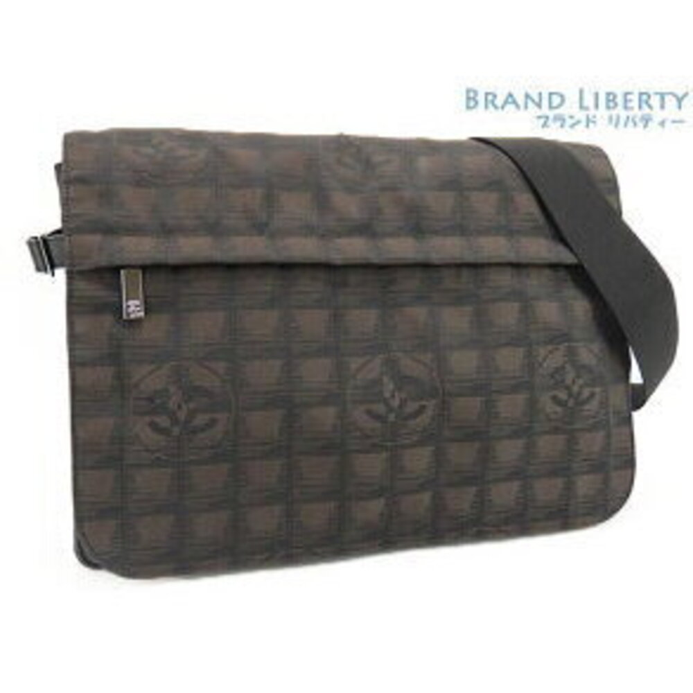 Chanel Travel Line Crossbody Shoulder Bag Messenger Black Maroon